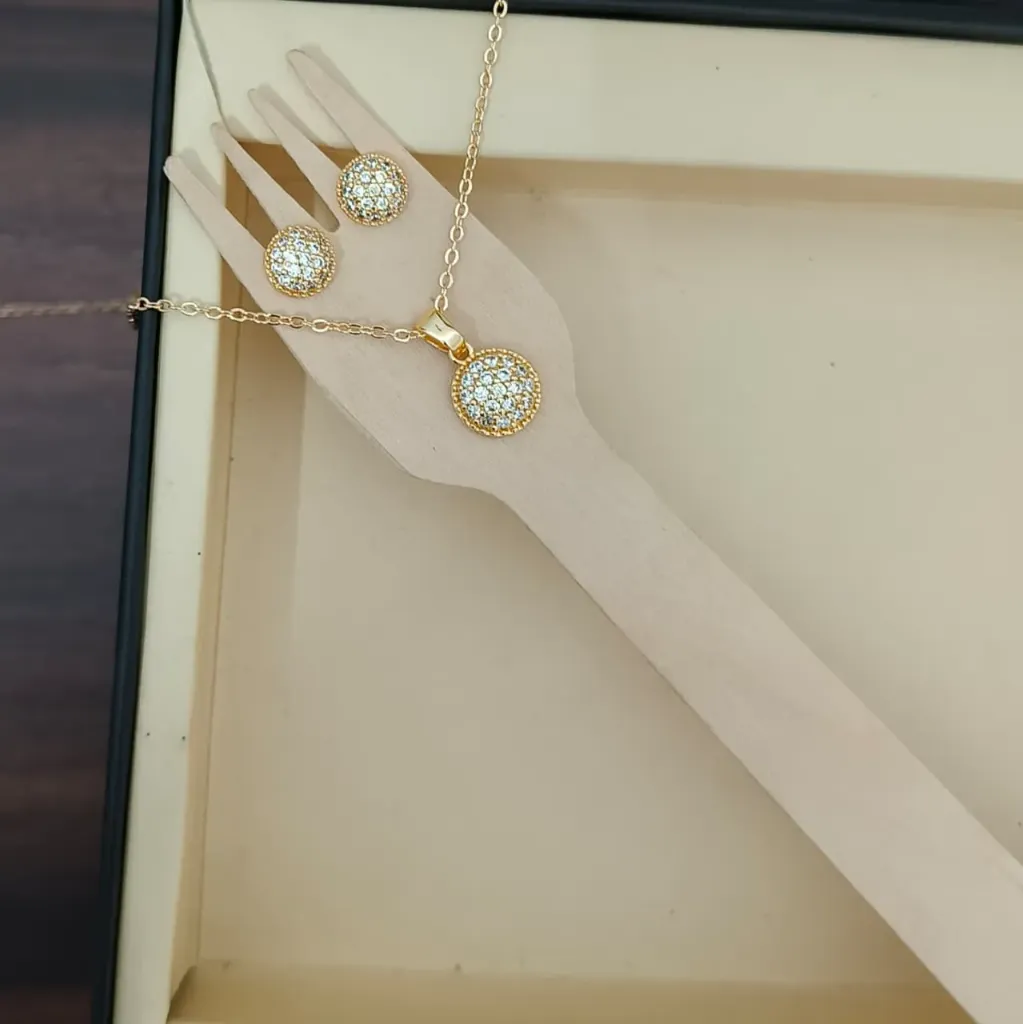 [PSG007] Celestia Sparkle Anti-Tarnish Pendant Set