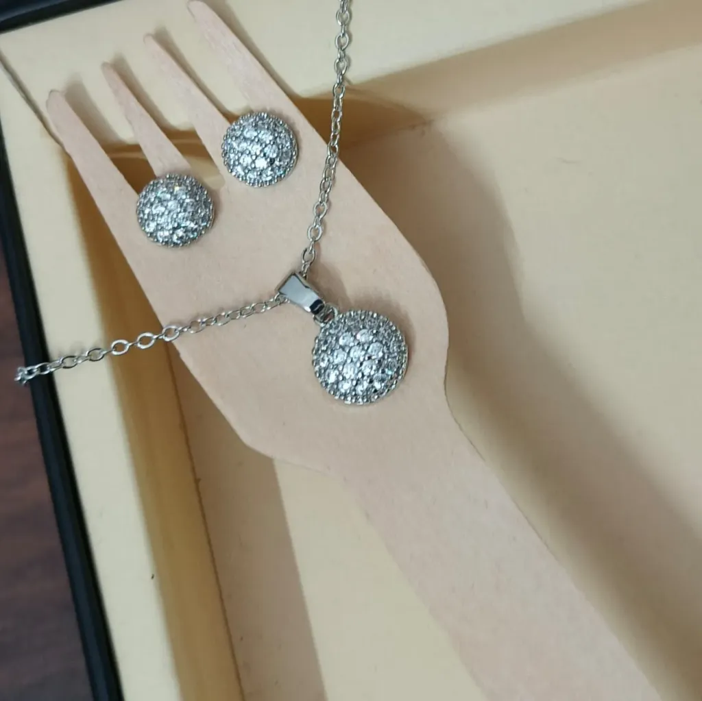 [PSS006] Celeste Micro Pavé Anti-Tarnish Pendant Set