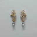 Floral Crystal Drop Earrings – Anti Tarnish