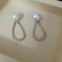 Pearl & Crystal Teardrop Earrings – Anti Tarnish