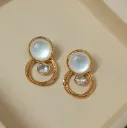 Pearl Halo Circle Earrings – Anti Tarnish