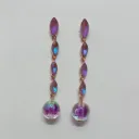 Iridescent Crystal Drop Earrings
