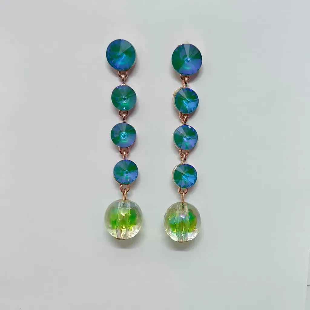 Ocean Prism Crystal Drop Earrings