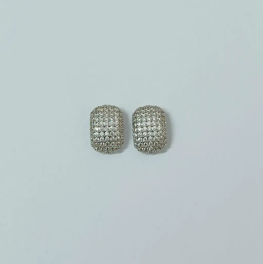 [ATES003] Luxe Dome Pavé Stud Earrings