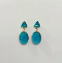 Colored Crystal Oval Drop Earrings – Anti Tarnish