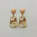 Floral Embellished Statement Drop Earrings – Anti Tarnish