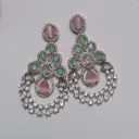 Pastel Chandelier American Diamond Earrings