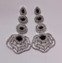 Elegantly Layered American Diamond Statement Earrings