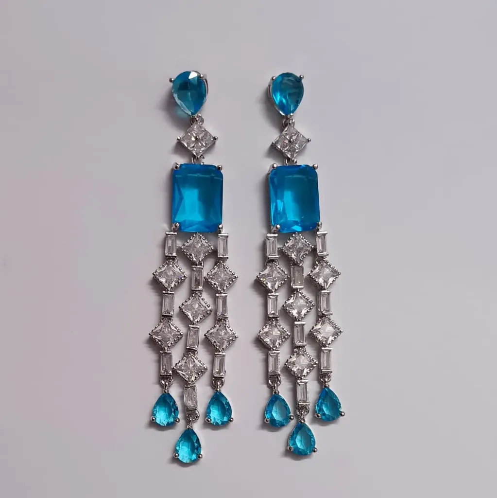 Cascade American Diamond Chandelier Earrings