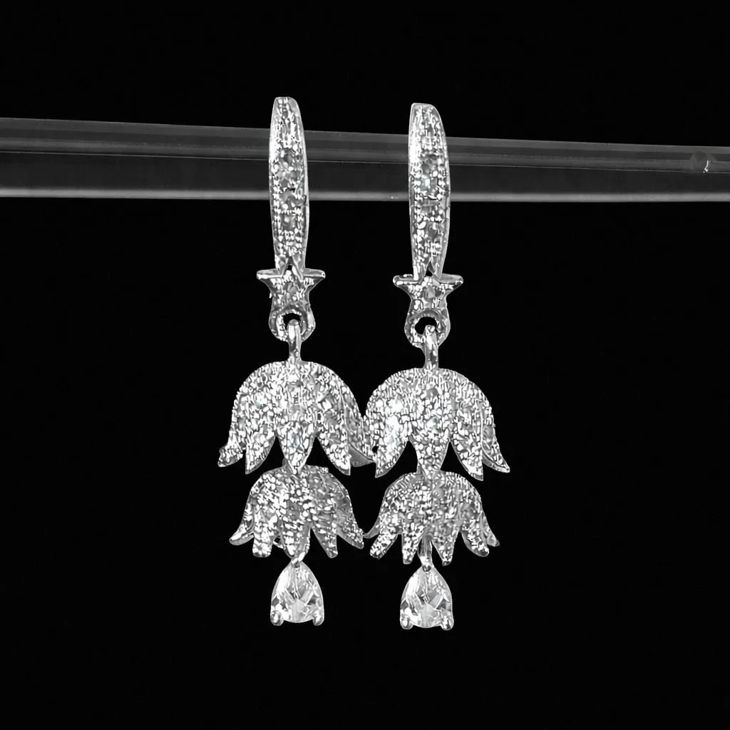 Celeste Bloom American Diamond Drop Earrings