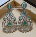 Pastel Chandelier American Diamond Earrings