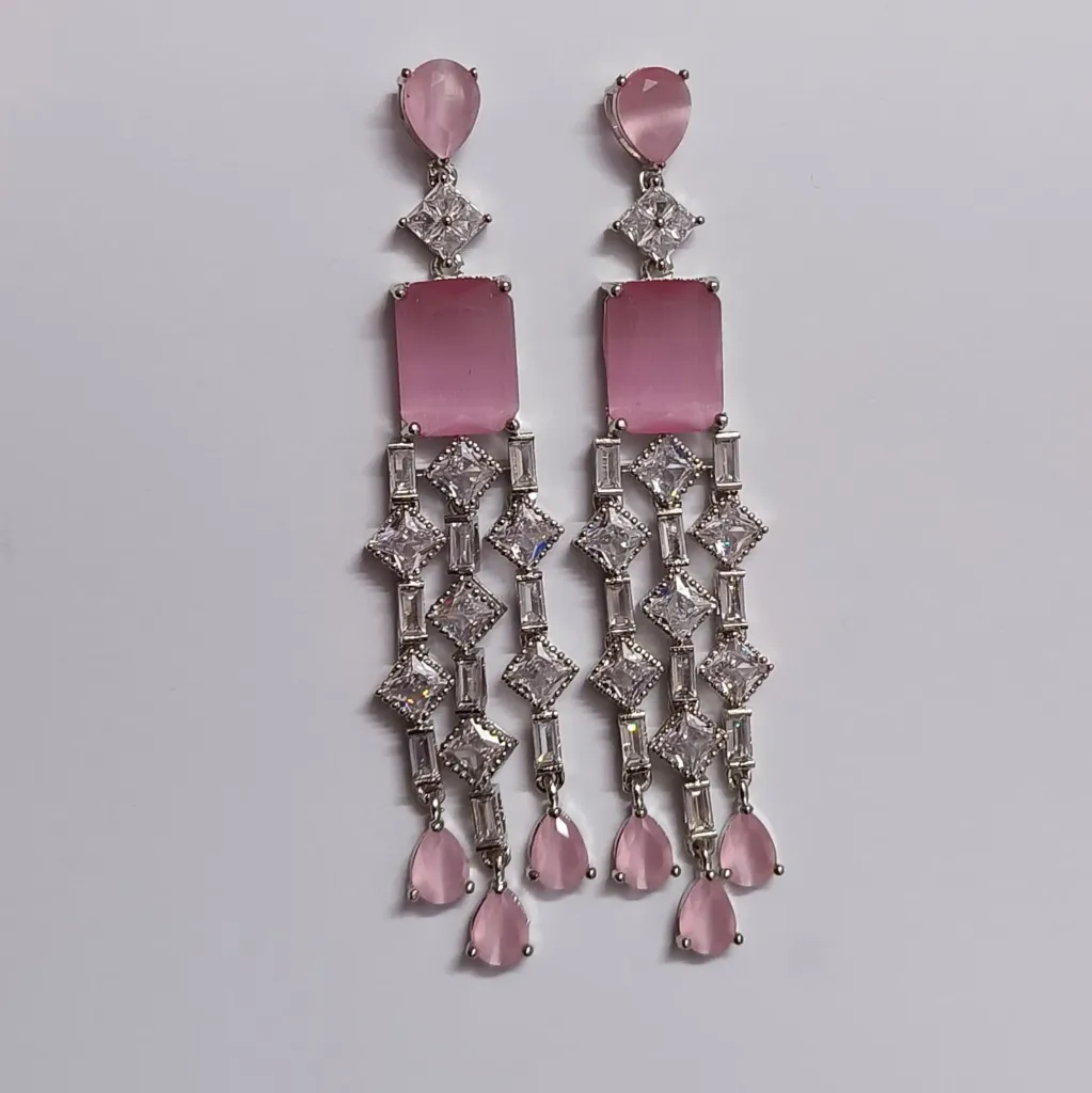 Cascade American Diamond Chandelier Earrings