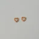 Dainty Heart Sparkle Stud Earrings