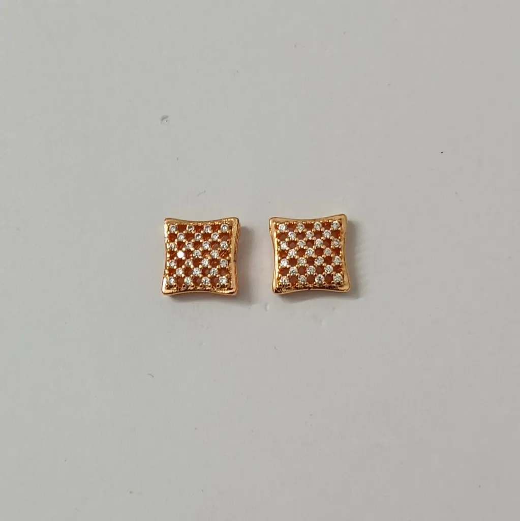 [EDCG005] Classic Sparkle Square Stud Earrings