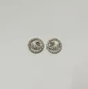 Elegant Swan Halo Stud Earrings