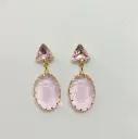 Colored Crystal Oval Drop Earrings – Anti Tarnish