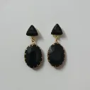 Colored Crystal Oval Drop Earrings – Anti Tarnish