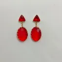 Colored Crystal Oval Drop Earrings – Anti Tarnish