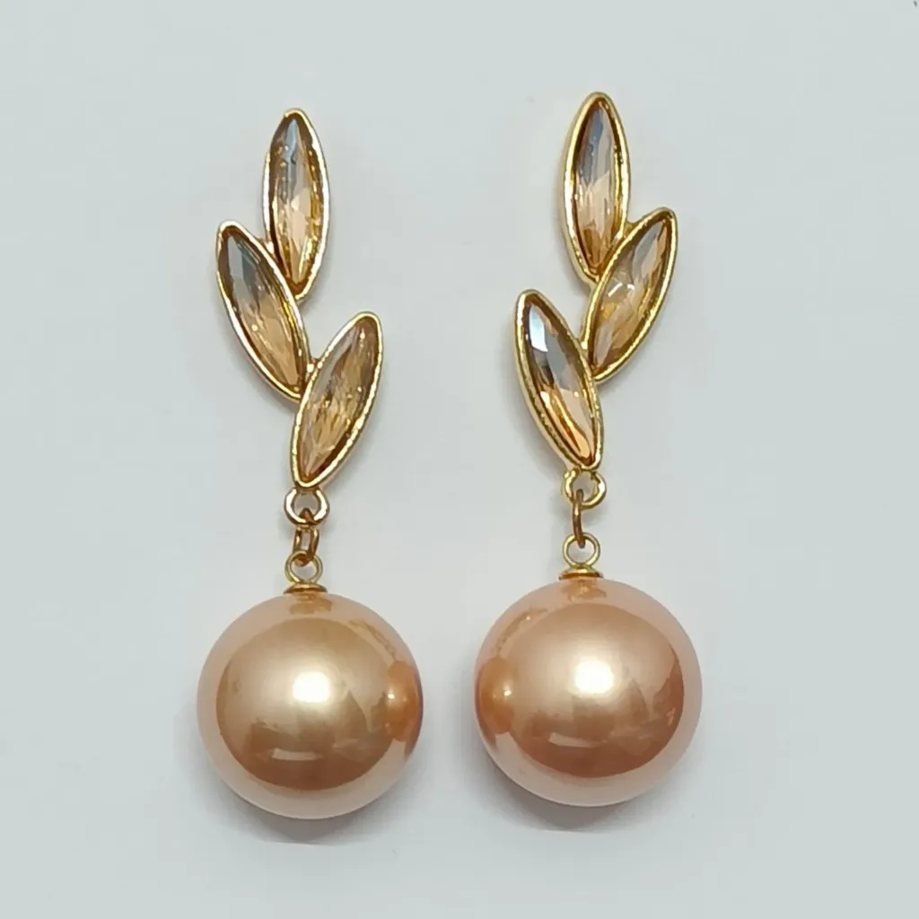 Colored Leaf Drop Earrings – Anti Tarnish