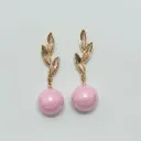 Colored Leaf Drop Earrings – Anti Tarnish