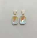 Geometric Crystal Drop Earrings – Anti Tarnish