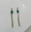 Aqua Crystal Tassel Drop Earrings – Anti Tarnish