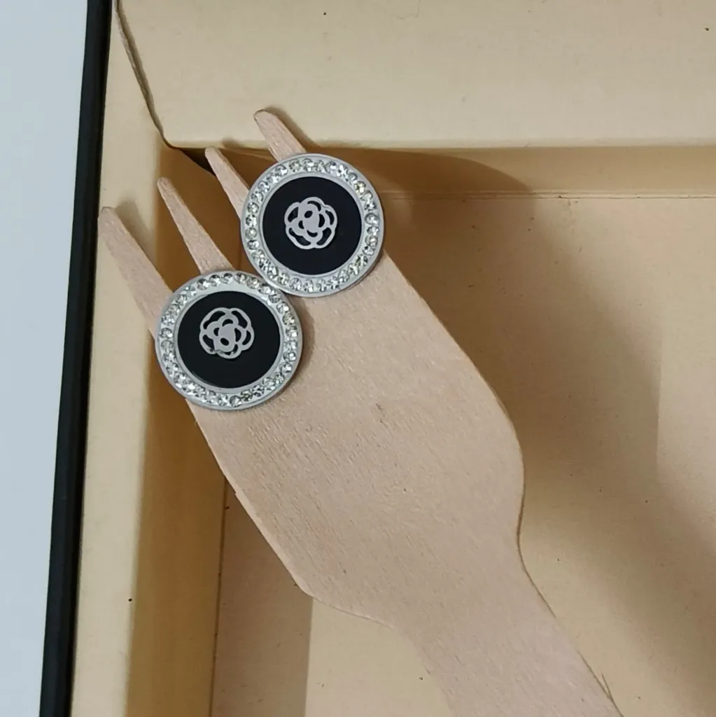 Midnight Floral Halo Stud Earrings – Anti Tarnish