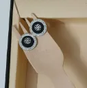 Midnight Floral Halo Stud Earrings – Anti Tarnish