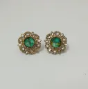 Textured Crystal Cluster Stud Earrings