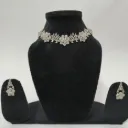 Floral Grace American Diamond Necklace Set