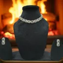 Classic Link Sparkle American Diamond Necklace Set