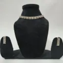 Classic Square Halo Necklace Set – American Diamond