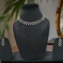 Pastel Dewdrop Charm Necklace Set – American Diamond