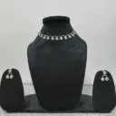 Minimal Spark Stud Necklace Set – American Diamond