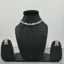 Floral Crystal Harmony Necklace Set – American Diamond