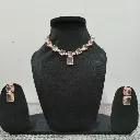 Blush Royale Pendant Necklace Set – American Diamond