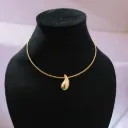 Golden Droplet Hasli Necklace – Stainless Steel (Anti-Tarnish)