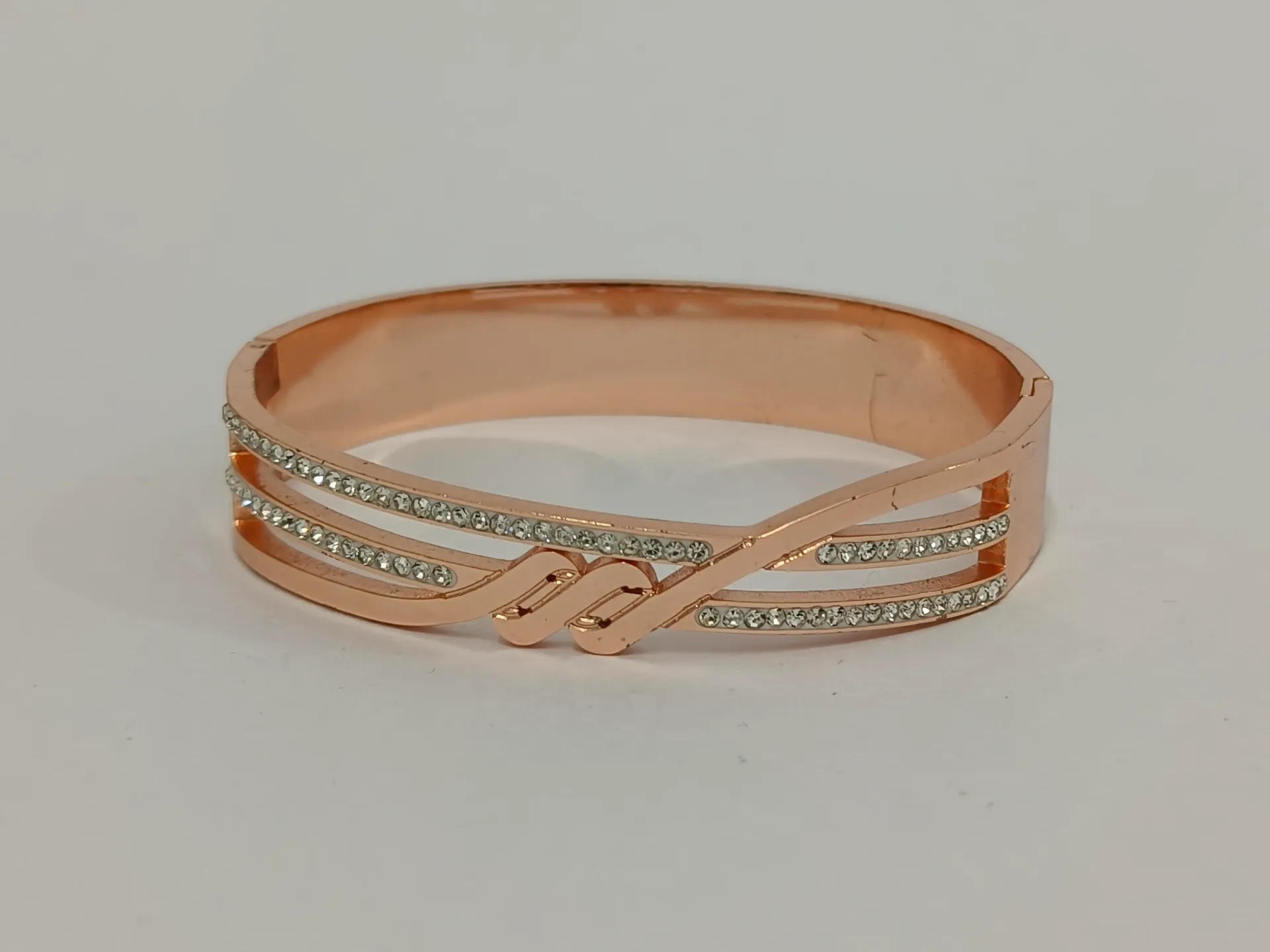 [ATBRG006] Rose Gold Infinity Crystal Anti Tarnish Bracelet
