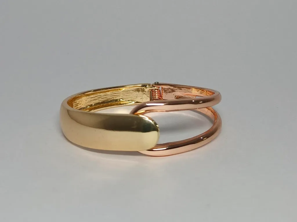 Dual-Tone Minimal Cuff Anti-Tarnish Bracelet