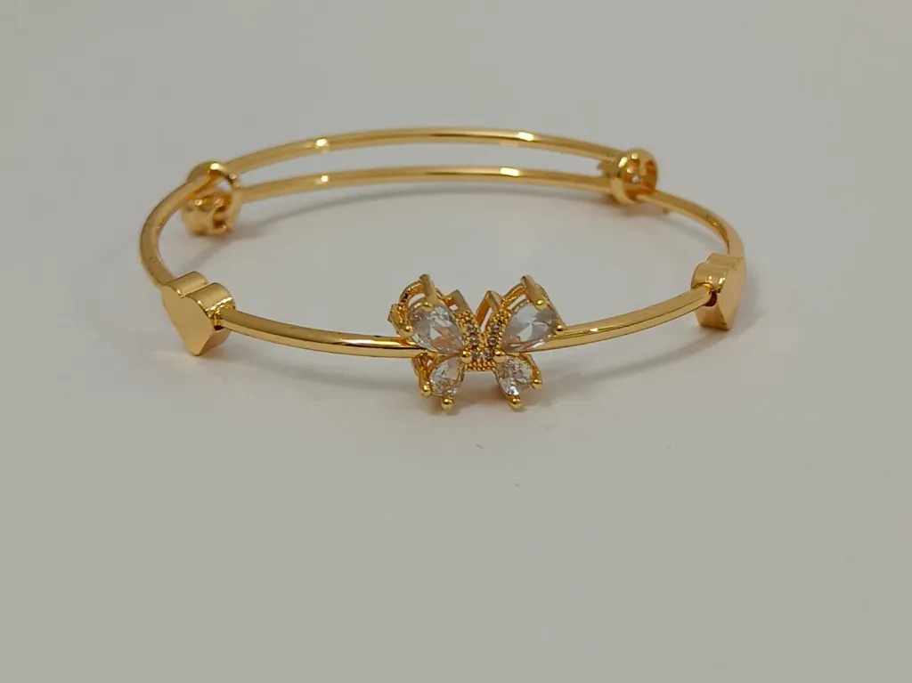 [ATBGHG002] Golden Butterfly Ghunghroo Bracelet