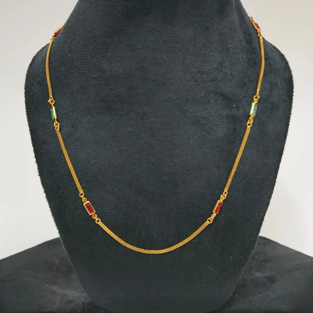 [CG002] Slim Gem-Link Neck Chain