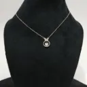 Rose Gold Crystal Bow Halo Pendant Necklace