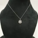 Crystal Bloom Silver Pendant Necklace