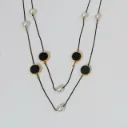 Midnight Pearl Layered Necklace