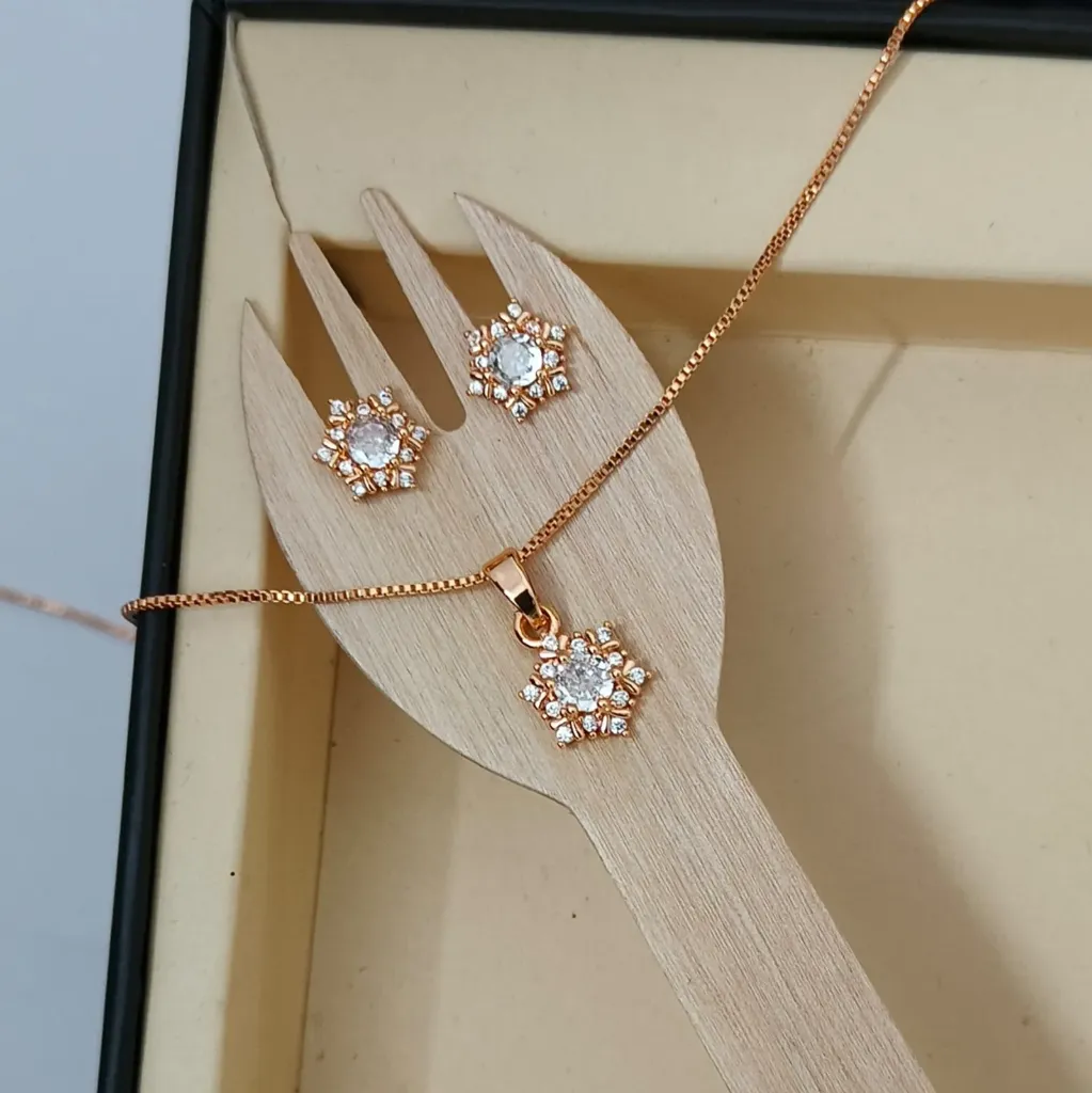 [PSG003] Royal Snowflake Sparkle Pendant Set