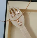 Royal Snowflake Sparkle Pendant Set
